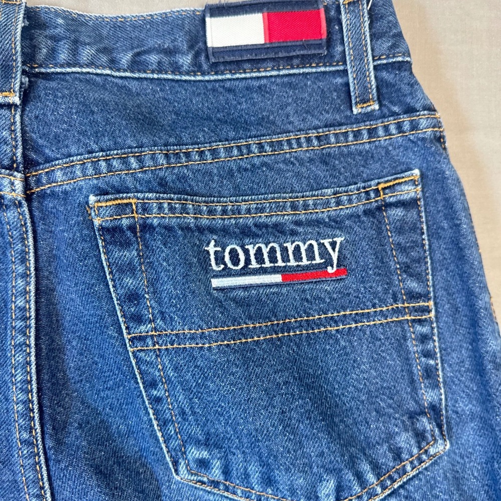 Tommy Hilfiger Women Blue Streetwear Jean Vintage Straight Leg Denim 9 Retro Y2K